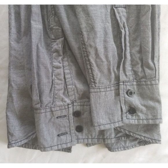 Legacy Edition Men's Long-sleeved Button Up Shirt Size Large Pockets Gray Cotton - Picture 10 of 10